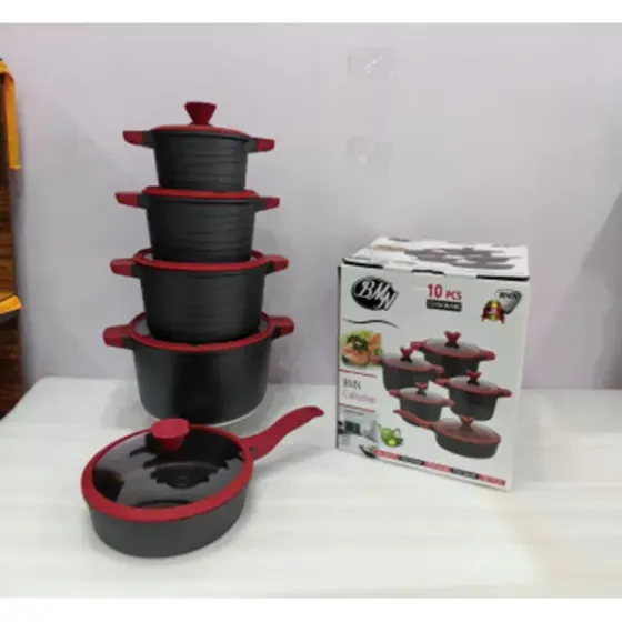 Набор из 4 кастрюль и сковородки со стеклянными крышками и антипригарным покрытием XW-10 Набор из 10 предметов Коломия