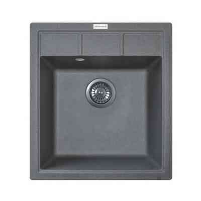 Мойка кухонная Adamant Brick сірий + змішувач (4824296209204) Вінниця