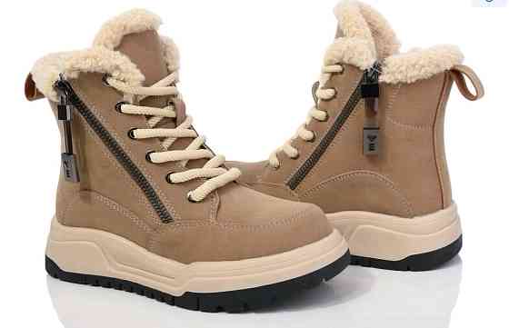 Детские бежевые зимние ботинки для девочек  34,37 Николаев