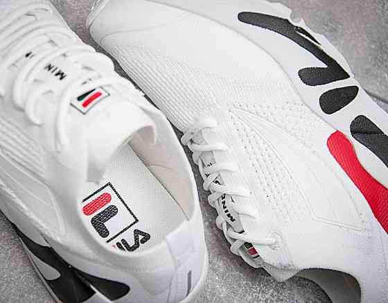 Кроссовки FILA Белые Мужские Фила Тканевые Летние для Бега Сеточка (размеры: 41,42,43,44) Днепр