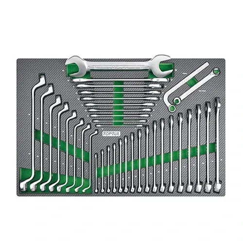 Набір ключів комбінованих, накидних, ріжкових 6-32 мм 37 од. (в ложементі, тип D) TOPTUL GED3701 Одеса - фото 1