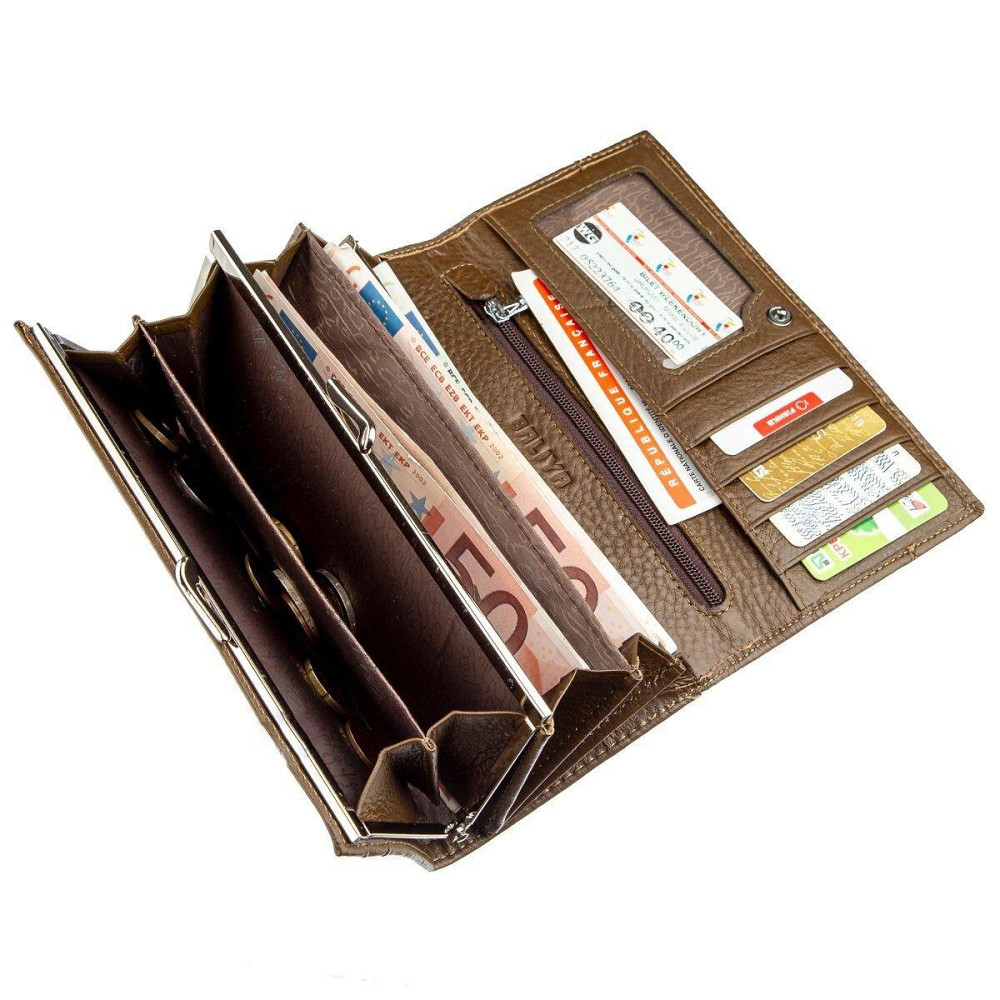 Гаманець горизонтальний жіночий шкіряний BALIYA 18979 Коричневий Київ - фото 5