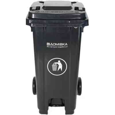 Контейнер для сміття Домівка 120L-B Темно-сірий 120 л (000033129) Вінниця