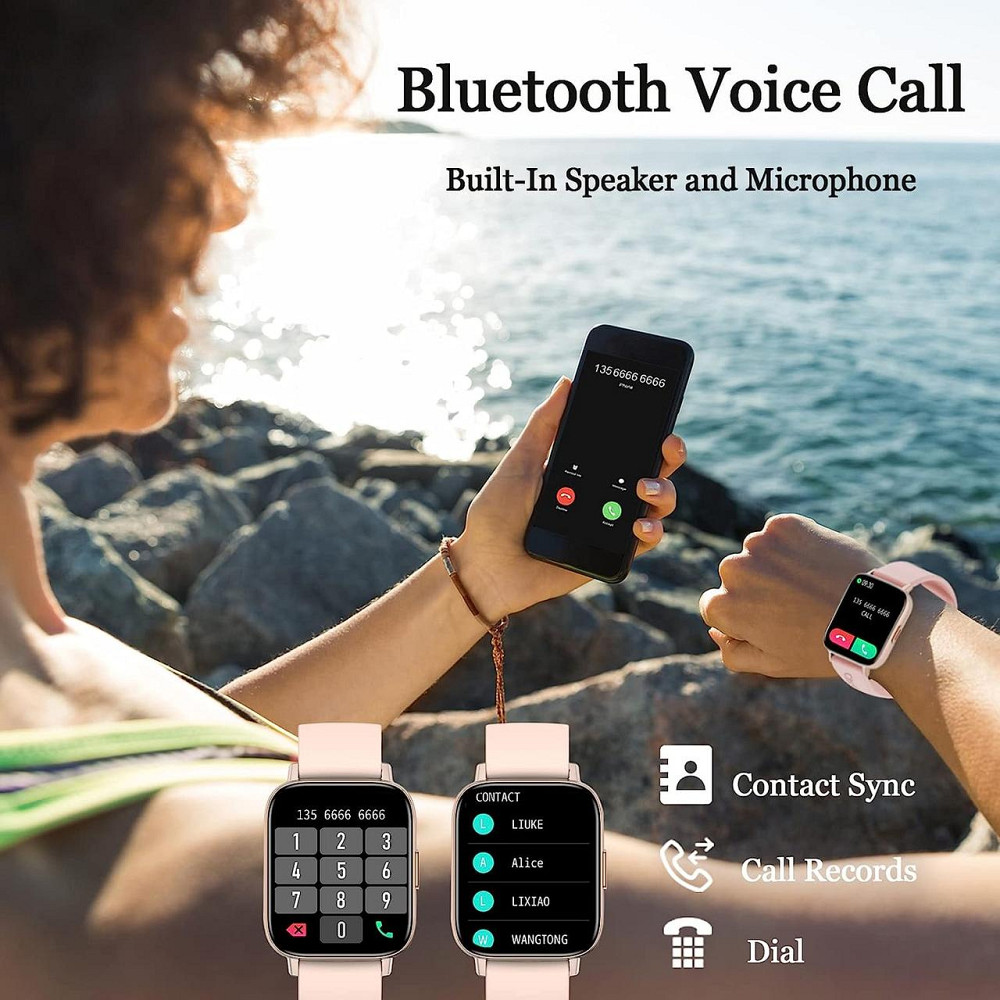 Смарт-годинник Kolesma I20m: Bluetooth-дзвінки, Фітнес-трекер, 1.7" дисплей, IP67, для Android/iOS, Чорний Київ - фото 11