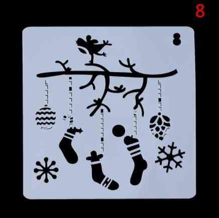 Трафарет новый год 13 на 13 см серый Киев