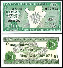 Бурунди/Burundi 10 Francs 2005 Pick 33e UNC Полтава - изображение 1