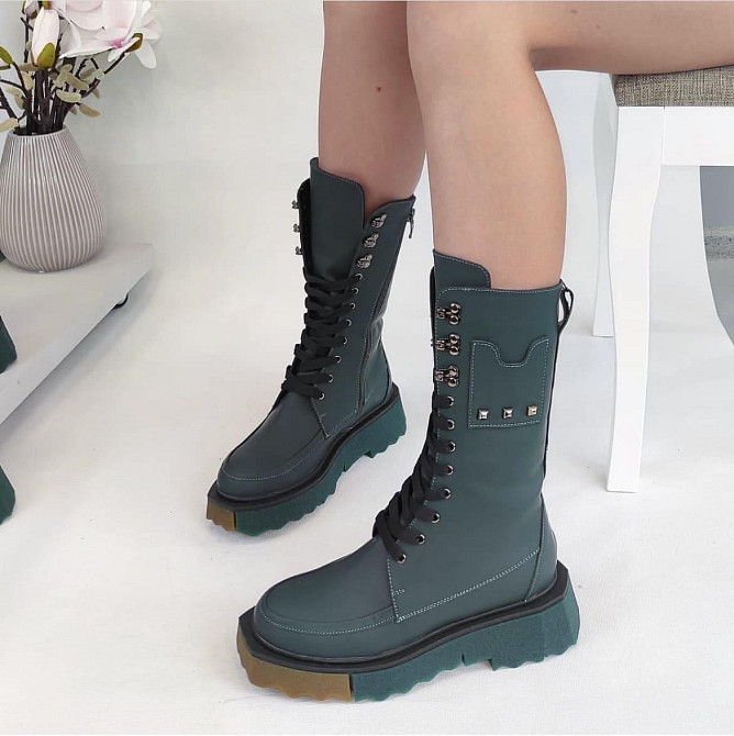 LIRIO Черевики жіночі LIRIO зелені (зима, шкіра натуральна) (4873) 40 Коломия - фото 1