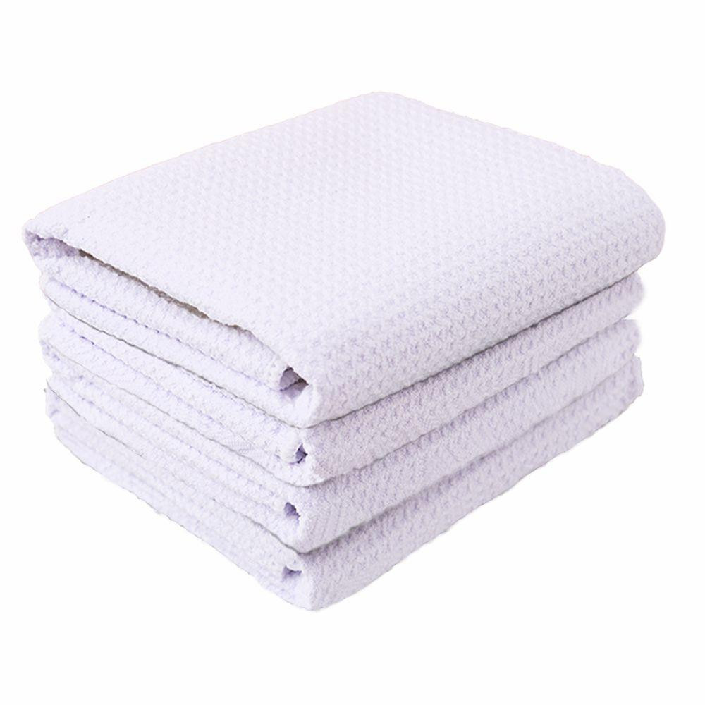 Набір 4 кухонні вафельні рушники Aquarius мікрофібра 40 х 60 см Білий - М'які Суперпоглинаючі Буча - фото 1