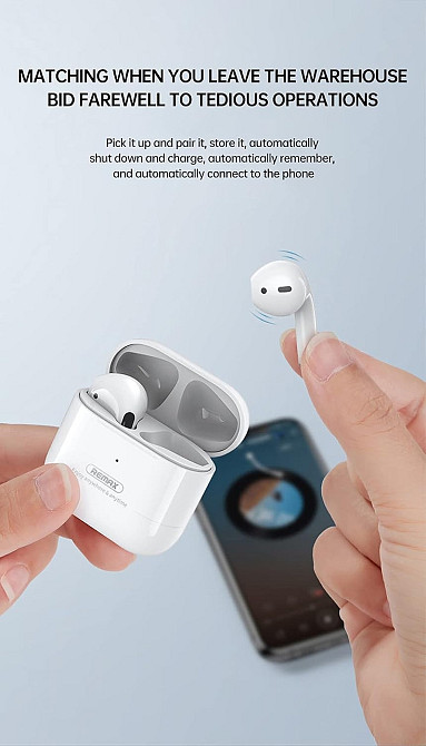 Bluetooth-гарнітура Remax TWS-10i White (6972174153445) ( 27559 ) Харьков - изображение 3
