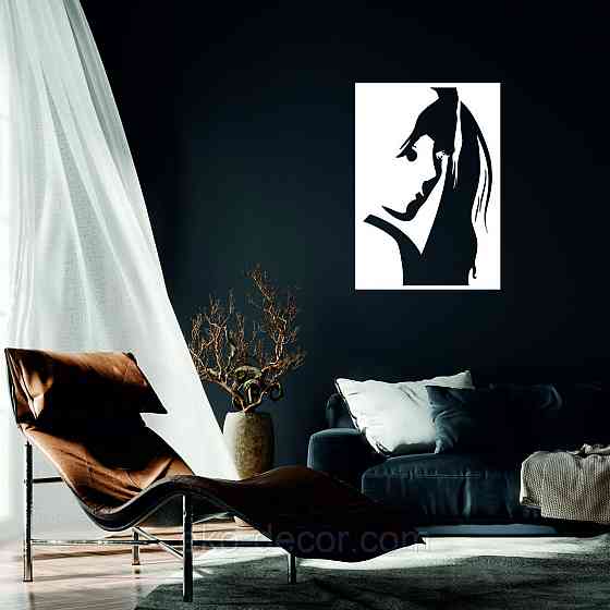 Декоративное настенное Панно «Девушка» Декор на стену 110*77 см, Белый Киев