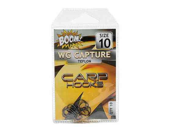 Гачок для мирної риби Wide Gape Сapture №10 (10 шт/уп) (Teflon) ТМ BOOM Київ