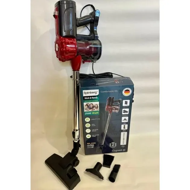 Пилосос Ручний Вертикальний Rainberg RB-2265 2500W з Фільтром HEPA для прибирання будинку Одеса - фото 2