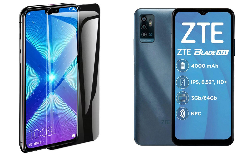 Захисне скло NeoGlass для ZTE BLADE A71 – надпрозоре та стійке Київ - фото 2