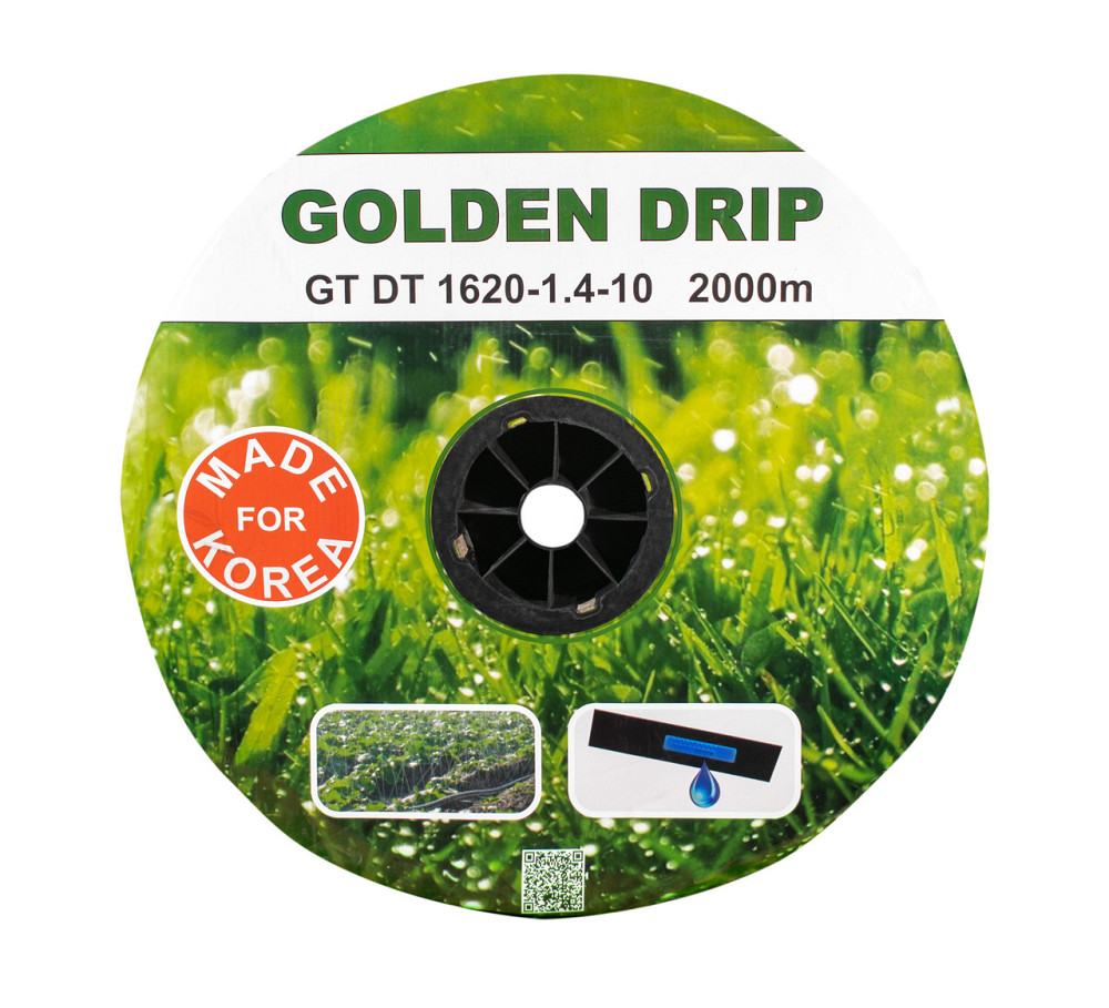 Лента Капельная 8 mil шаг 20 см бухта 2000 метров эмитерная GOLDEN DRIP Днепр - изображение 1