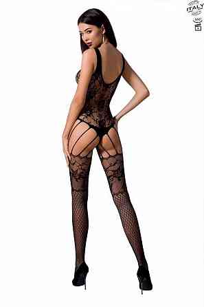 Ажурный бодистокинг с имитацией чулок Passion BS074 black Sex Aura Киев