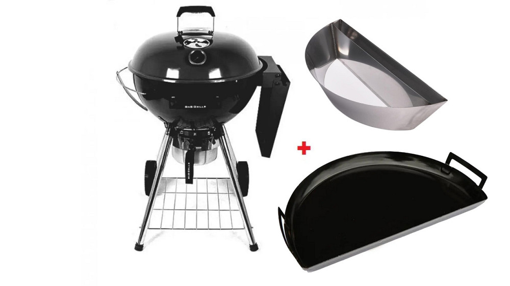 Вугільний гриль Slow and Sear Original Kettle SnS, 57 см Deluxe ed. чорний (SNS-KET-2) Код: 009820 Рівне - фото 1