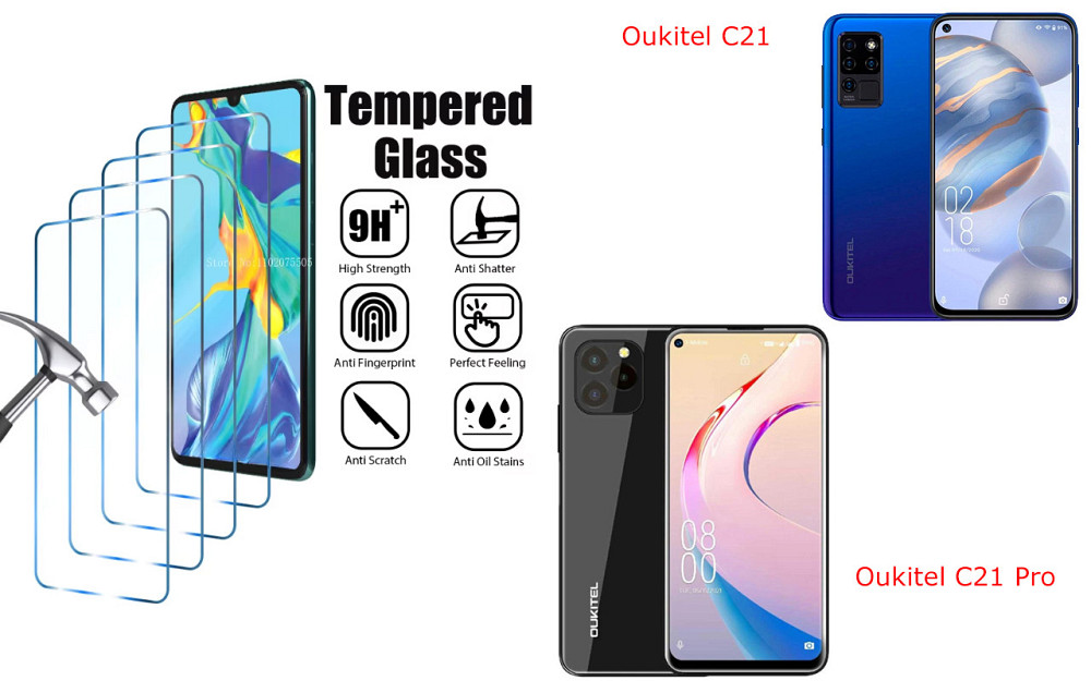 Захисне скло ArmorGlass для Oukitel C21, Oukitel C21 Pro – стійке до подряпин та ударів Київ - фото 1