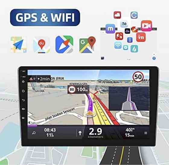Мультимедийная 1DIN автомагнитола 9012A Android с GPS-навигацией, Wi-Fi, Bluetooth, сенсорным 8