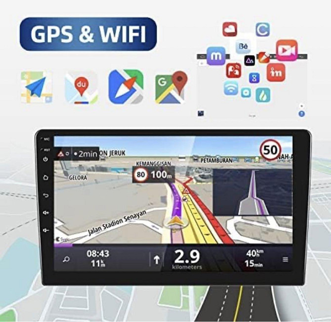 Мультимедийная 1DIN автомагнитола 9012A Android с GPS-навигацией, Wi-Fi, Bluetooth, сенсорным 8
