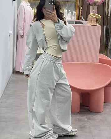 Женский стильный спортивный костюм oversize тринитка на флисе Одесса