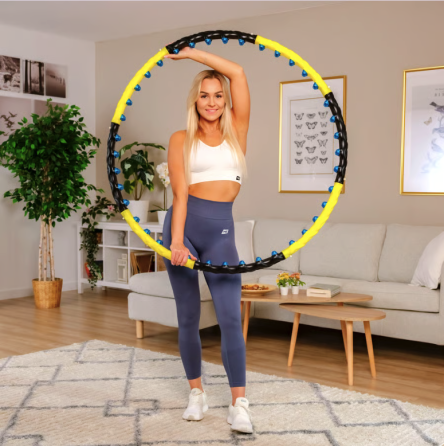 Хулахуп Hop-Sport HS-080HH з масажером 110см чорно-жовтий Киев