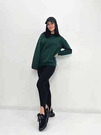 Жіночий теплий батник "Wear" Турція оптом | Батал Темно-зелений, 50-52 Київ