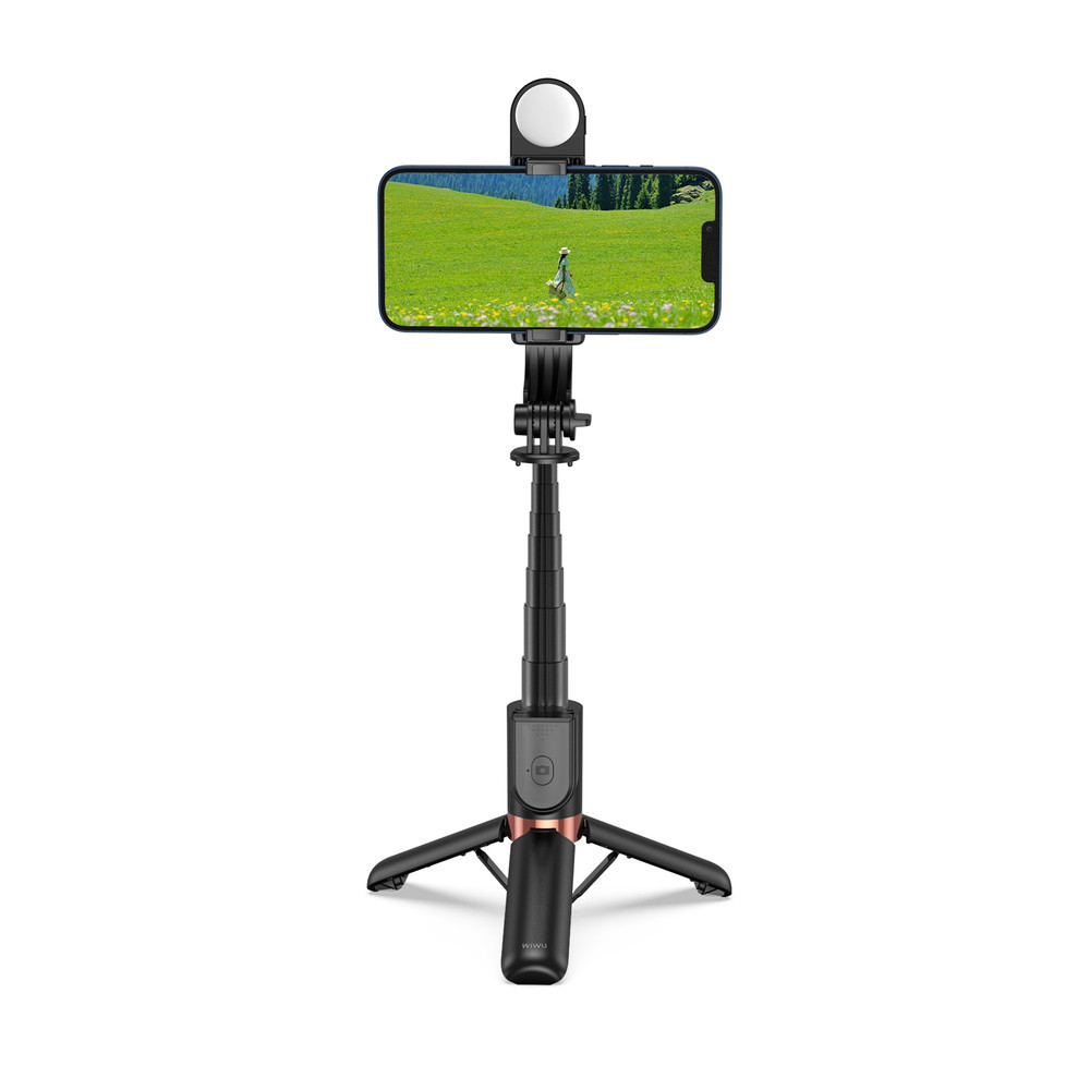 Селфи-трипод WIWU Mini Selfie Stick Wi-SE011 (with filled lights) Black Одесса - изображение 3