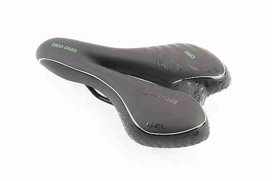 Сидіння MTB 270x160мм, чорно-біло-зелене "GEL" Київ