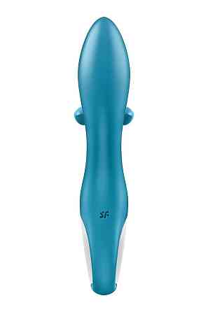 Вібратор-кролик із потрійним відростком Satisfyer Embrace me Turquoise, 2 мотори, діаметр 3,6 см Sex Aura Київ