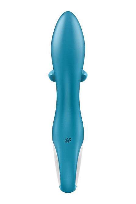 Вібратор-кролик із потрійним відростком Satisfyer Embrace me Turquoise, 2 мотори, діаметр 3,6 см Sex Aura Київ - фото 6
