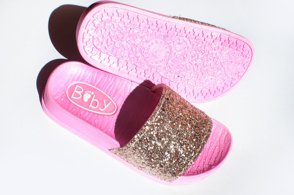 Шлепанцы летние детские для девочки розовые 