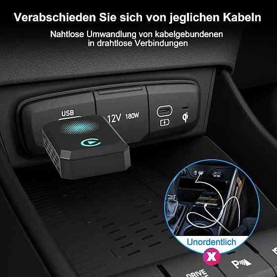 Карплей бездротовий адаптер для авто для Apple iPhone iOS 10+, перетворення дротового CarPlay для машин з 2016 року Plug and Play Київ