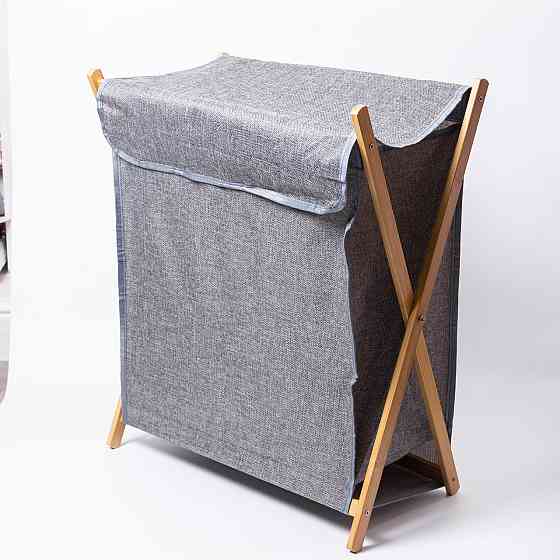 Yiwu Кошик для білизни на підставці 52×30×60 (см) м'який Сірий HP-41-17 Коломыя