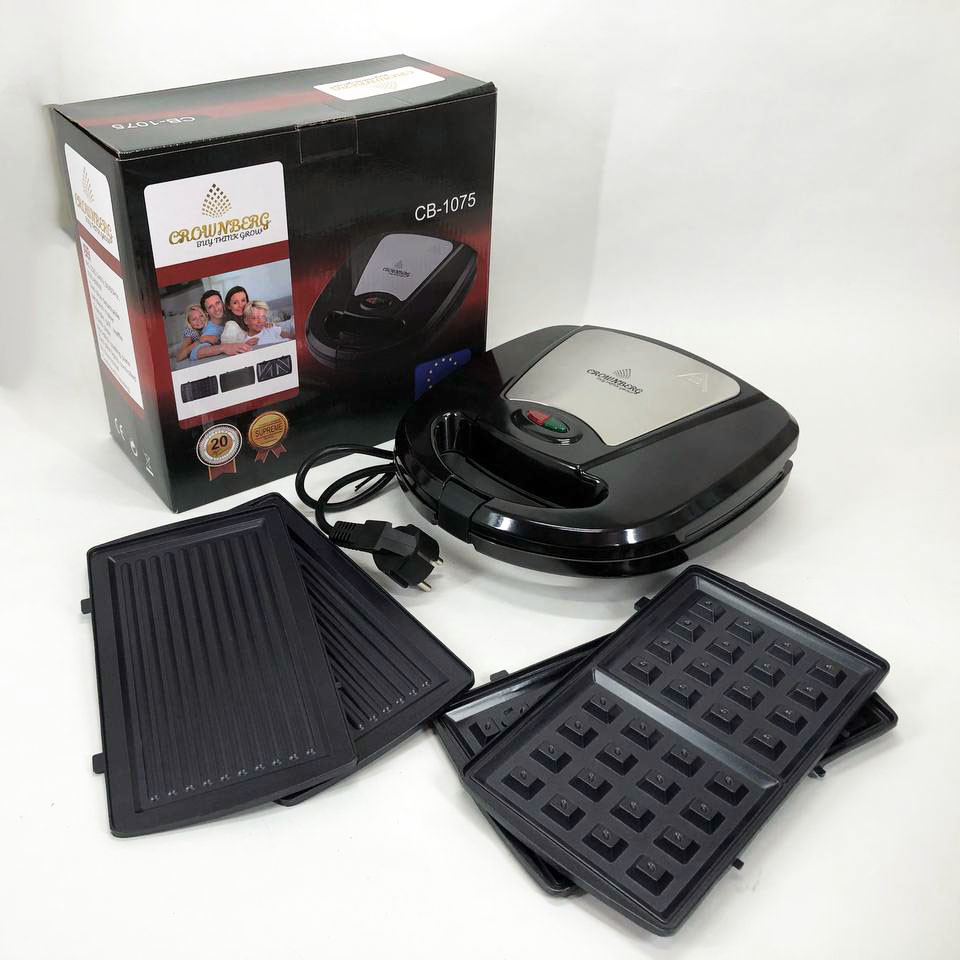 Мультипекар зі знімними пластинами, Сендвічниці бутербродниці, Електрична бутербродниця для дому GX-12 Івано-Франківськ - фото 9