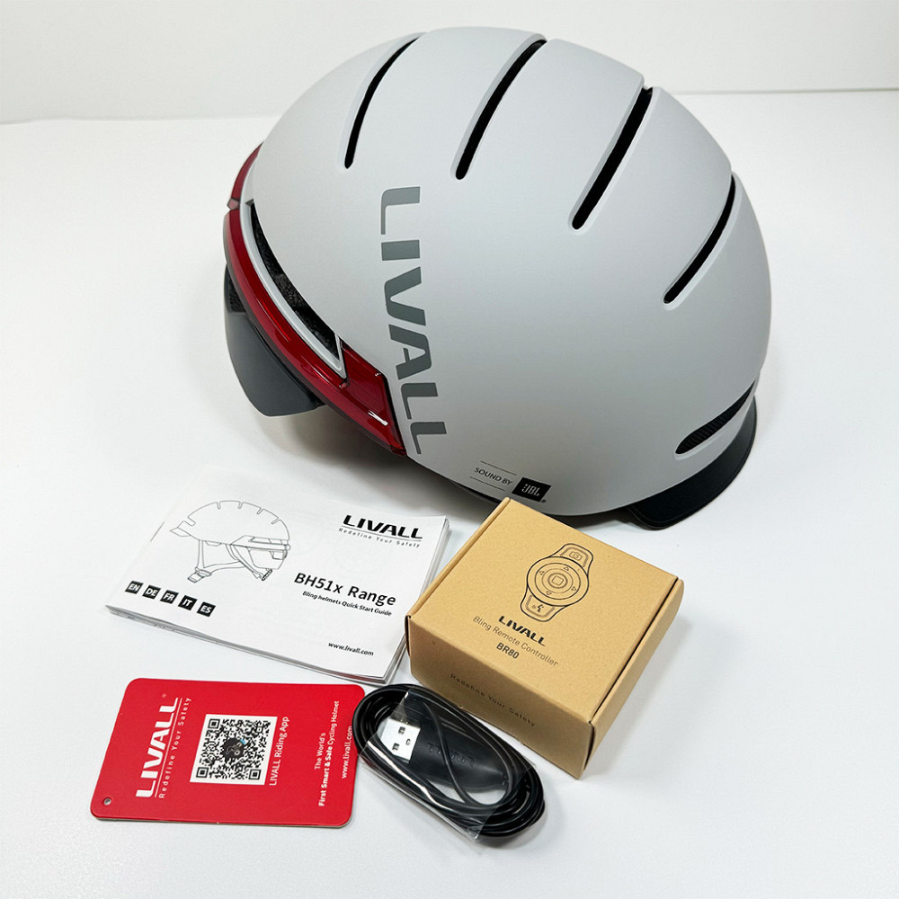 Захисний шолом Livall BH51M NSO (L) Sandstone Grey (57-61см), акустика JBL, мікрофон, сигнали поворотів та стопів, додаток, пульт Київ - фото 10