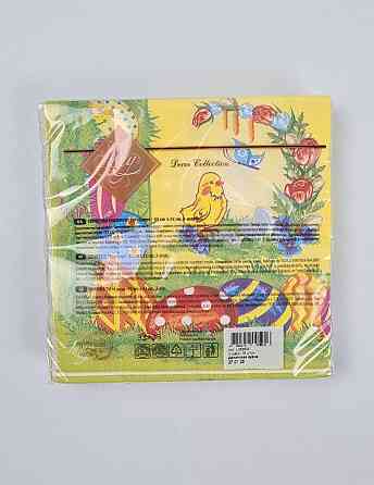 Салфетки бумажнае пасхальнае (ЗЗхЗЗ, 18шт)