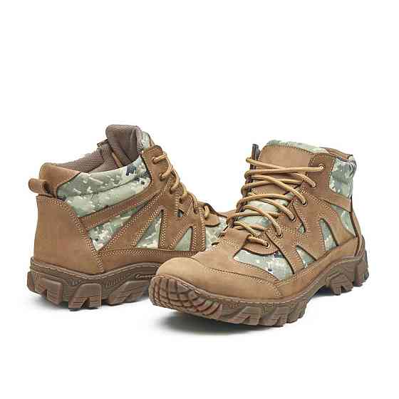 Тактичні шкіряні кросівки Кордура, міцні. Койот, ЗСУ. 44 (29) Харків