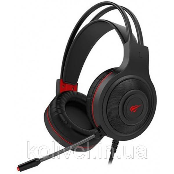 Ігрова гарнітура Havit HV-H2011D, RGB пiдсвiтка black/red (25632) Киев - изображение 1