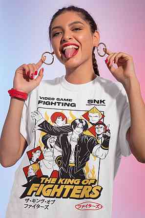 Футболка для мальчика аниме Стреет Фигхтер Вс Кинг оверсайз (рост от 165 до 180 ) Черний AnimeJ0022m Днепр