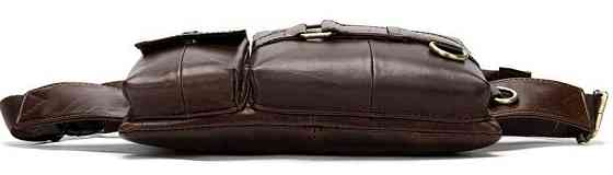 Поясная cумка мужская Vintage 14897 Коричневая Киев