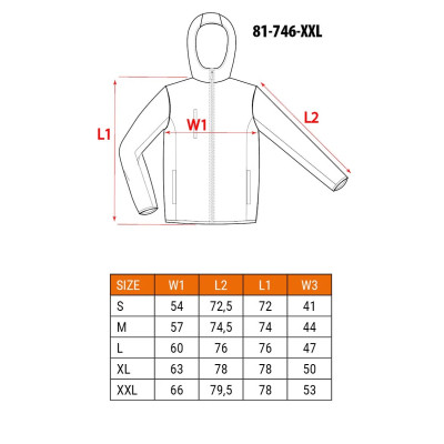 Куртка рабочая Neo Tools Basic, XXL(56), повышенной видимости, полиэстер, 240 г/м2, оранжевый (81-746-XXL) Винница - изображение 3