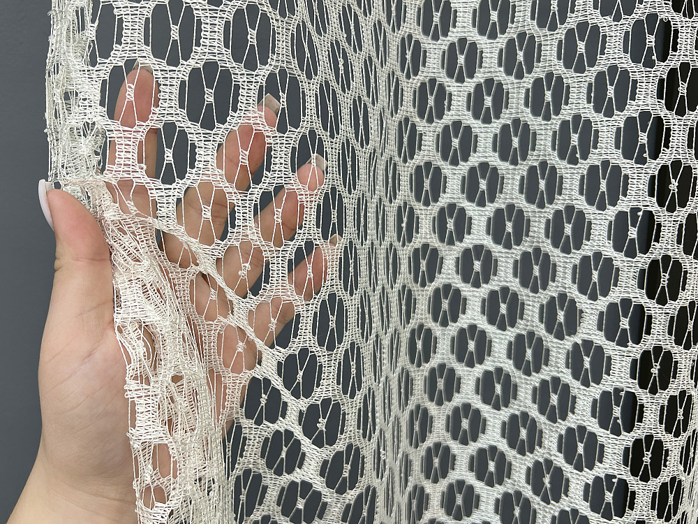Кухонна арка VR-Textil № 000к сітка з макраме молочний з золотистим 270х175 см (51-272) Київ - фото 3