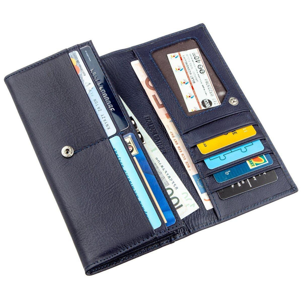 Жіночий гаманець з зовнішнім відділенням ST Leather 18895 Синій Київ - фото 6