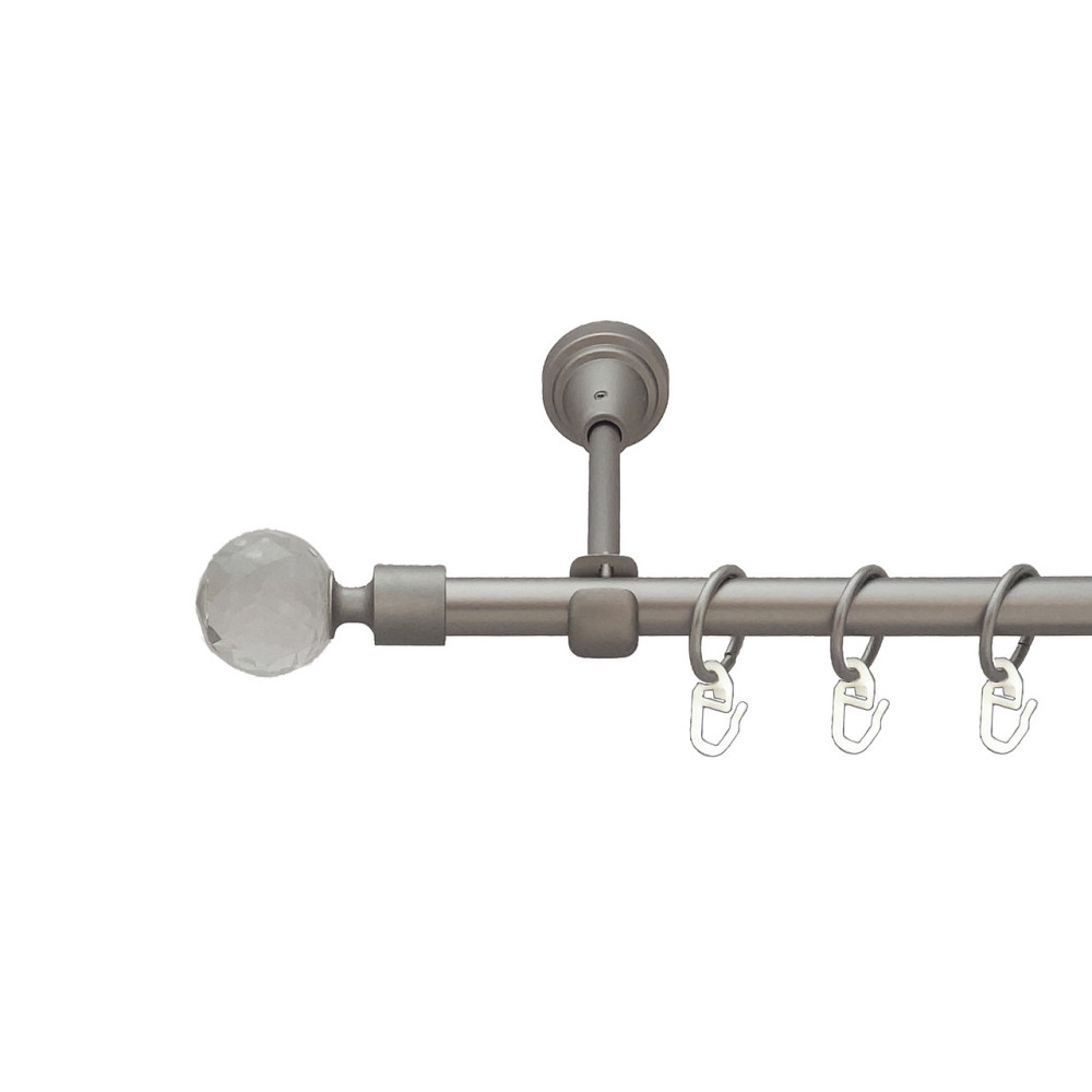 Карниз Orvit Люміера металевий однорядний відкритий Сатин 16 мм 200 см (6091328) Львов - изображение 1