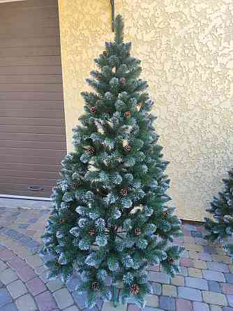 Штучна ялинка з інеєм і шишками ПВХ плівка 1.8 Одеса