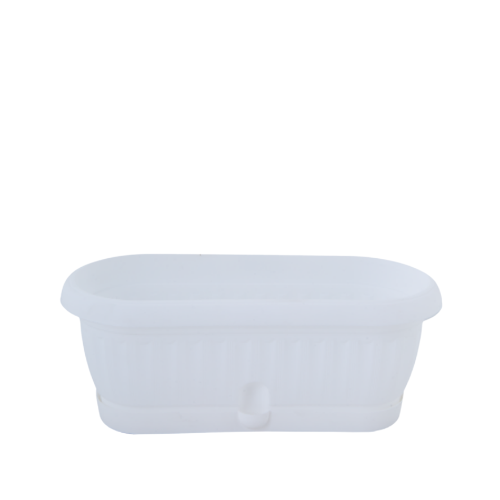 Вазон Терра кактусник з підставкою 26,5*10,2см білий Алеана Житомир - изображение 1