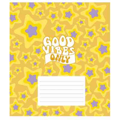 Тетрадь Школярик Good vibes only 24 листа клетка (024-3561K) Винница