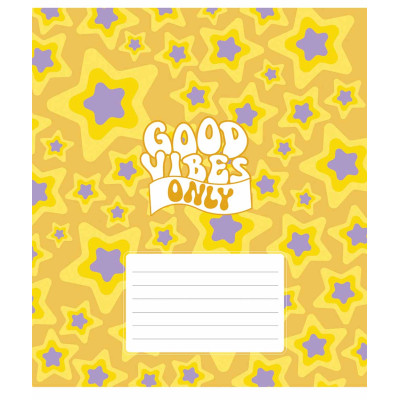 Тетрадь Школярик Good vibes only 24 листа клетка (024-3561K) Винница - изображение 4
