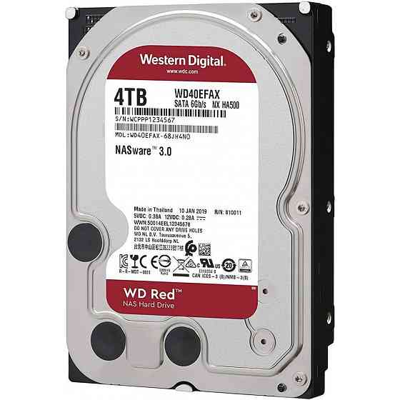 Накопичувач HDD SATA 4.0TB WD Red 5400 rpm 256MB (WD40EFAX) ( 15955 ) Харків