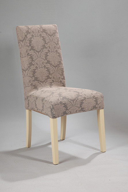 Універсальний натяжний чохол накидка на стілець зі спинкою Жаккард натяжний Royan Туреччина какао 00 Біла Церква - фото 1